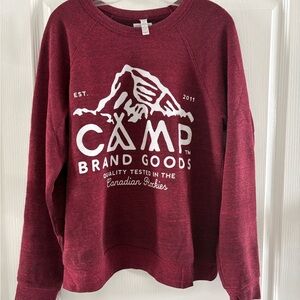 Camp Brand Goods Women's Crewneck Sweater in Burgundy